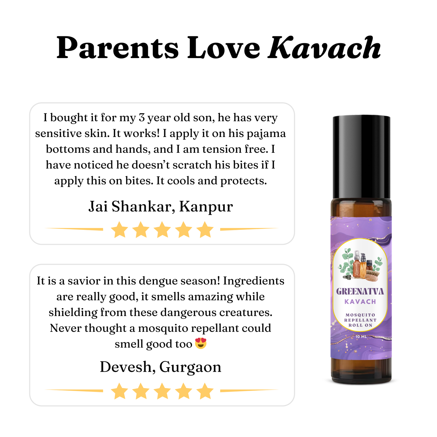 Greenatva Kavach - Mosquito Repellent Roll-On